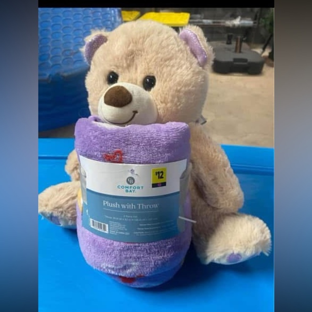 NEW Bear Plush and Throw